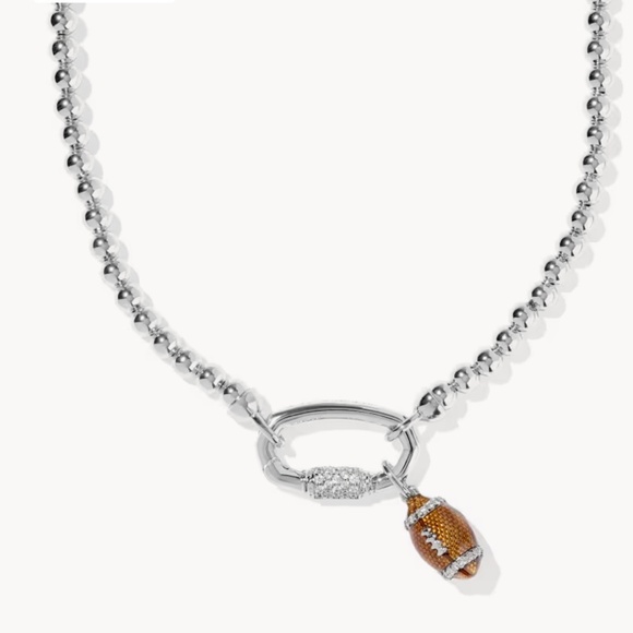 Kendra Scott Jewelry - Kendra Scott Football Silver Metal Strand Necklace